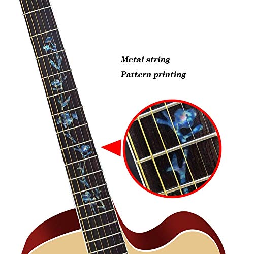 DYB Guitare Acoustique Ballade Guitare Adulte Fingerstyle Débutant Pratique Chaîne en métal Son Clair Bois Massif… - Les Beatles, Paul McCartney, John Lennon, RIngo Starr, George Harrison DYB Guitare Acoustique Ballade Guitare Adulte Fingerstyle Débutant Pratique Chaîne en métal Son Clair Bois Massif… – Image 4