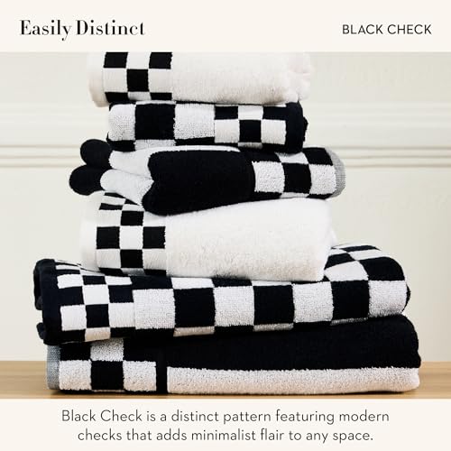 Image of MACKENZIE-CHILDS Cotton Hand Towel, Black-and-White Black Check