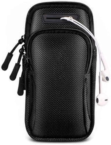 Fitness Arm Band, Water Proof Phone Holder for Running and Workouts with Secure Pocket Design, Adjustable Sports Strap (Black)