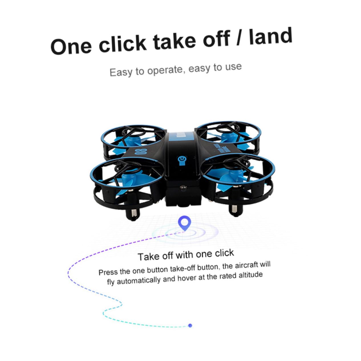 ifundom Mini Drone Rc Quadcopter Controllo Modalità Resistente Urti Per e Ragazze