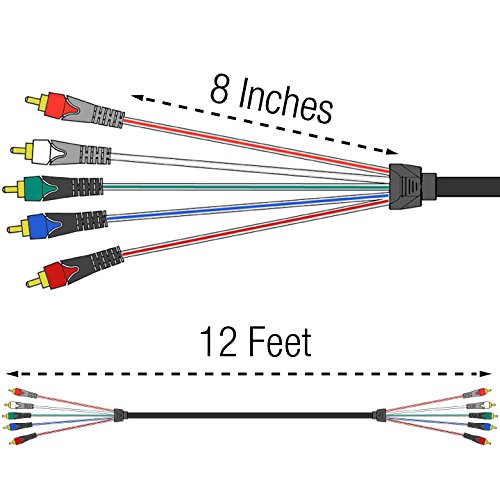 Mediabridge Component Video Cables With Audio (12 Feet) - Gold Plated Rca To Rca - Supports 1080I #TOP5