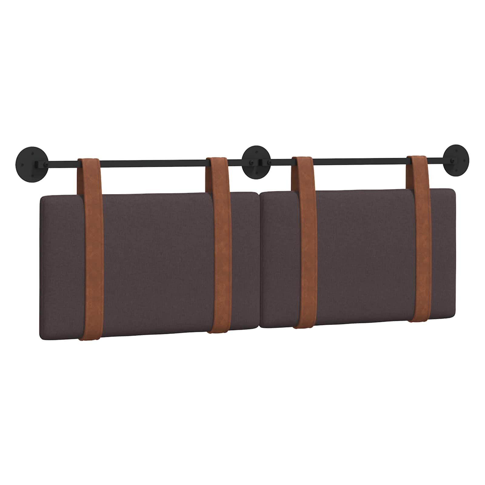 vidaXL Cabecero Colgante Marrón Oscuro PU Antiguo