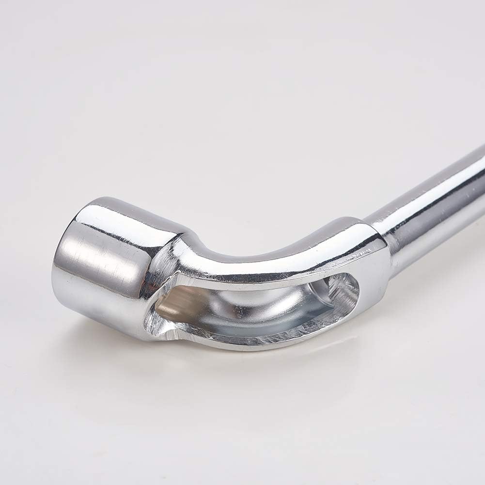 Utoolmart Metric L Shaped Angled Hex Socket Wrench, 17mm Socket Wrenches, Mirror Chrome Plated, Cr-V, 1 Pcs