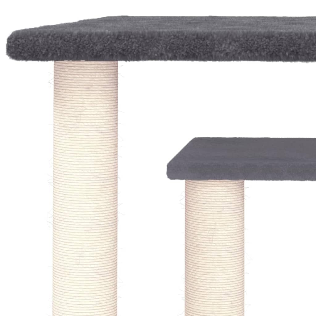 ShGaxin Drapak dla kotów z ciemnoszarymi platformami 50 cm drapak dla kota, drapak dla kota, akcesoria dla kotów, wieża dla kota, rozrusznik dla kota, domek dla kota