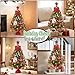 Dolicer 2FT Small Christmas Tree with Lights Table Top Christmas Tree with DlY Ornaments Full Realistic Cute Artificial Mini Xmas Trees with 20 LED Globe Lights Stable Base for Holiday Home Decor