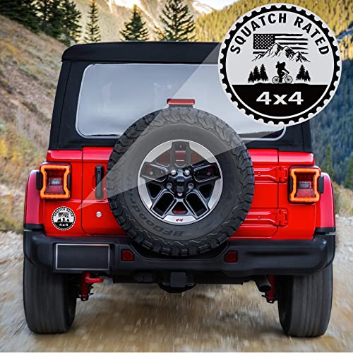 Image of Bigfoot Badge Rated Car Emblem, Squatch 4 x 4 Metal Automotive Badge 3D Metal Car Badges Emblems Round Decals Decals Stickers Compatible with Wrangler Vehicles Trucks
