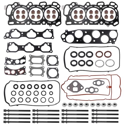 Image of MLS Engine Head Gasket Set with Bolts Compatible with Honda Acura Vehicle 3.5L V6 SOHC 2008-2017 Accord Odyssey Crosstour Pilot Ridgeline RDX TL TSX Accord Crosstour, Replace#HS26509PT ES71329-1