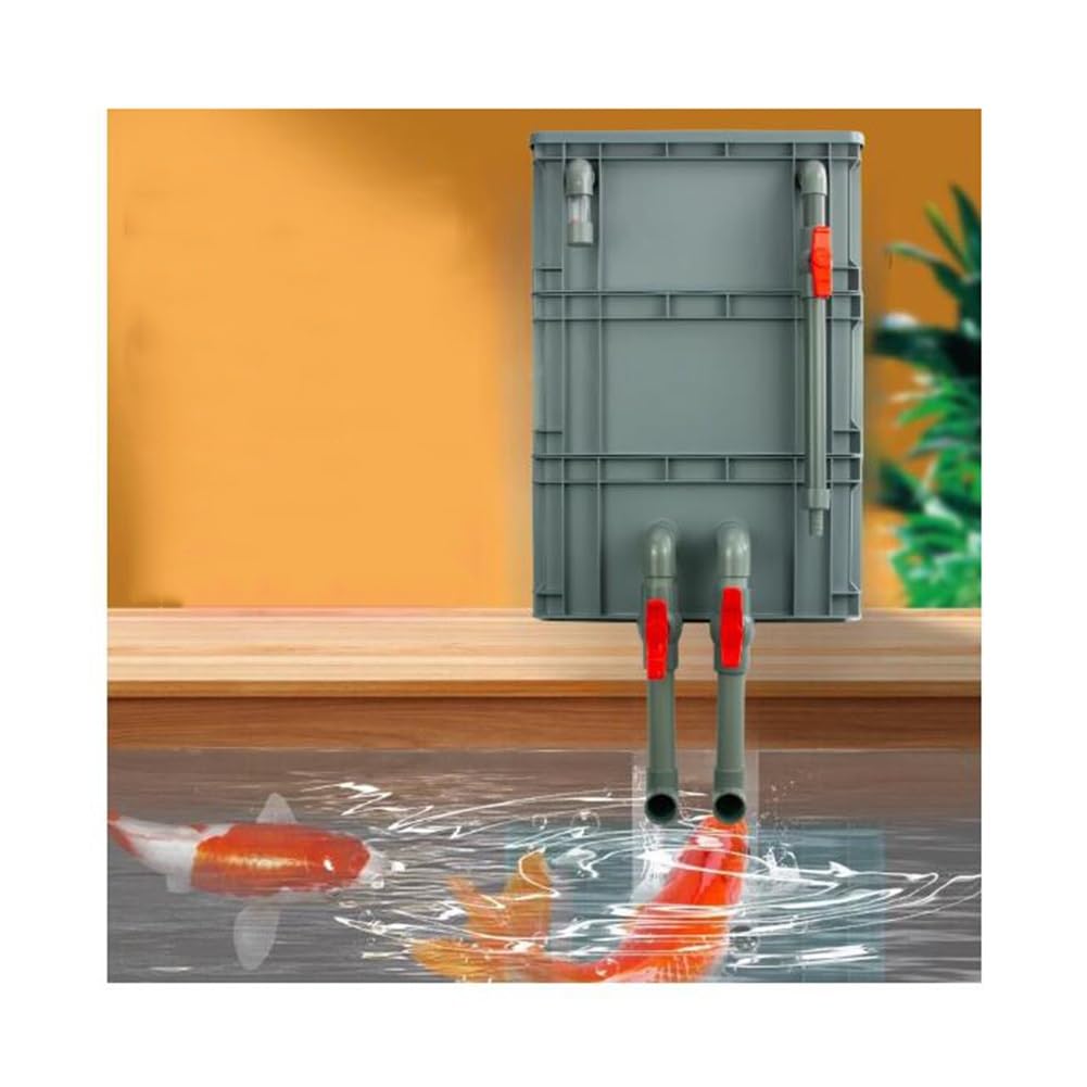 GRRICEPL Caja De Filtro De Acuario, Externo 3/4 Tiers Agua Ciclo Filtro Caja - Purificación Añadir Oxígeno, Filtro para Pecera con Flujo De Agua Ajustable (Color : Grey, Tamaño : 60x40x67.5cm)