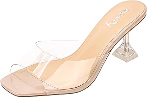 Slip on Clear Low Heels for Women