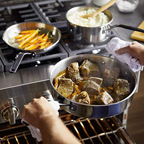 KitchenAid 5-Ply Clad Polished Stainless Steel Cookware Pots and Pans Set, Cookware Set (10 Piece) by KitchenAid - Image 6