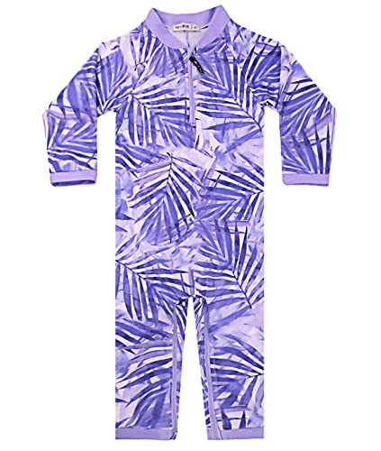 Image of weVSwe Baby Girl Toddler Rash Guard Swimsuit Sun Protection Beachwear Zipper Bathing Suit 0-3 Years