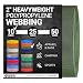 Strapworks Heavyweight Polypropylene Webbing - Heavy Duty Poly Strapping for Outdoor DIY Gear Repair, 2 Inch x 10 Yards - Olive Drab