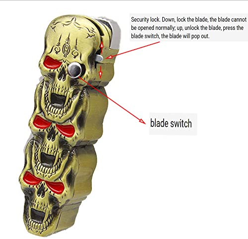 Encendedor de llama torch metal diseño calavera rojo miniatura 4
