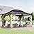 13x15 Solid Wood Gazebo, Outdoor Wooden Gazebo with Aluminum Double Roof, Curtain & Netting, Wood Frame Hardtop Gazebo for Garden, Patio, Deck, Backyard (13'x15' with Beige Curtain)