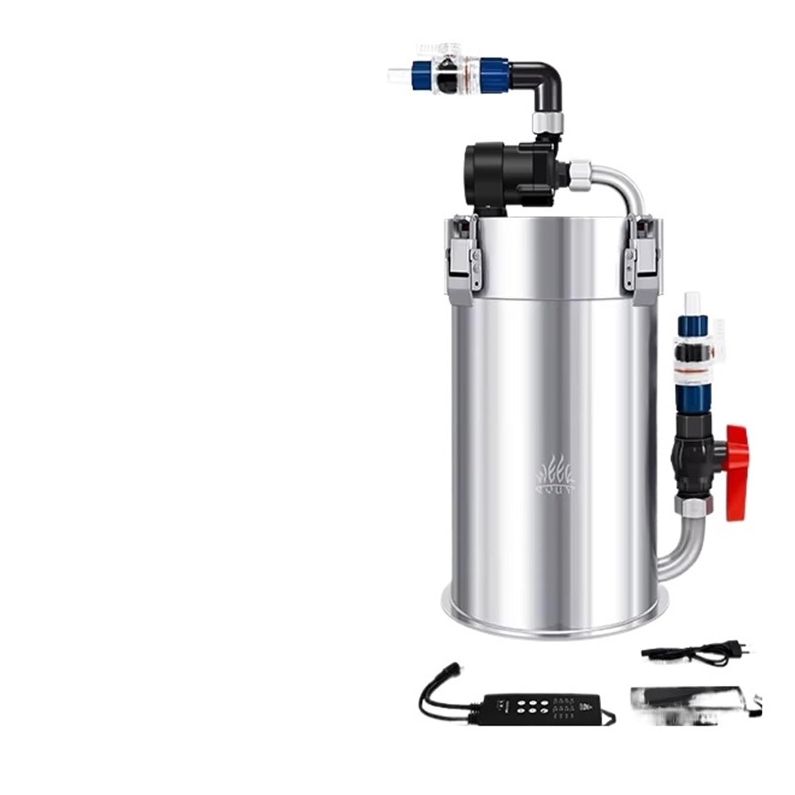 Aqua Inteligentne sterowanie wiadro filtrujące ze stali nierdzewnej z pompą wodną, akwarium, zewnętrzny filtr kanistrowy (ES600-6L, wtyczka EU)