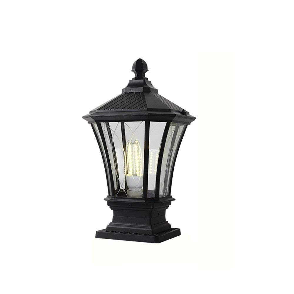Kreatywna amerykańska lampa kolumnowa zewnętrzna Tradycja Antyczna szklana latarnia Lampa słupkowa Aluminiowa wodoodporna Zewnętrzna lampa stołowa Ogród Patio Willa Park Trawnik Uliczna latarnia słupk