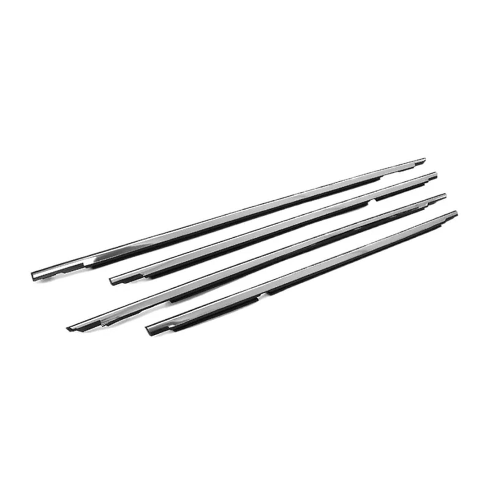 Dzopxiao Chrome 4Pcs Window Moulding Trim Compatible For Toyota Land Cruiser Lc80 Fzj80 1990-1998 Compatible For Lexus Lx450 1990-1998 Weatherstrip Seal 75710-60021(Chrome)