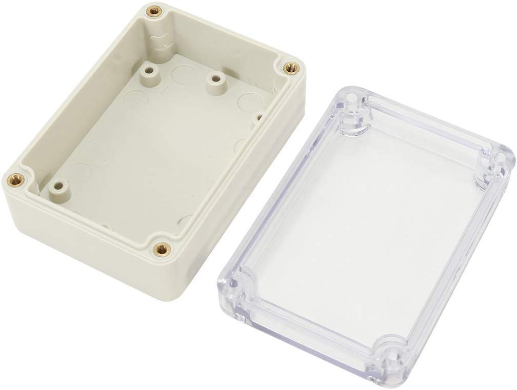 ABS Plastic Junction Box, Dustproof Waterproof IP65 Electrical Box - Universal Project Enclosure Grey, with PC Transparent/Clear Cover 115X90X55mm/4.53"x3.54"x2.16"