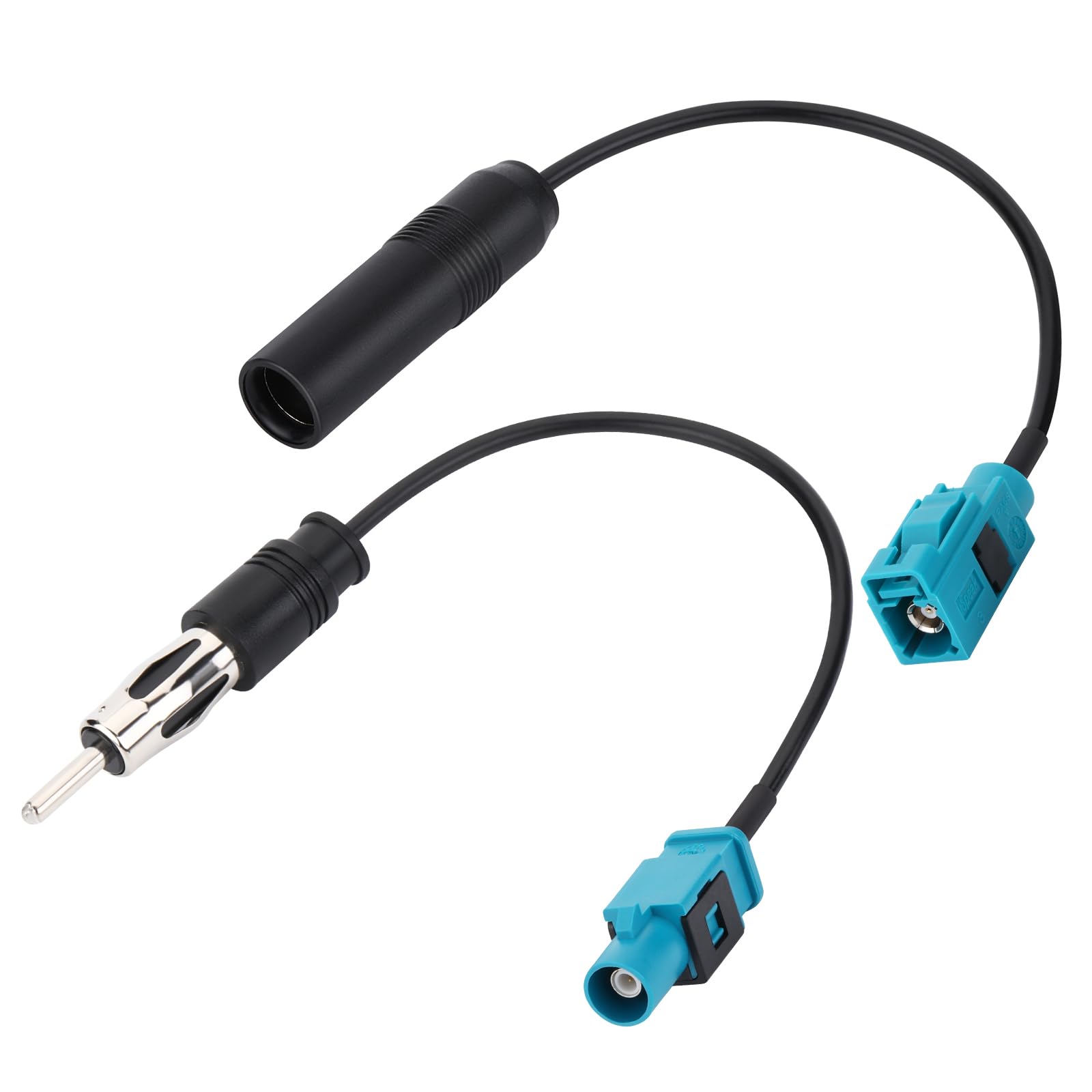 BLTIATLE Car Radio Adapter Cable 6inch Universal Vehicle FM AM Radio Fakra Z Male Female to DIN Plug Connector Cable with Fakra Z Male to DIN Plug Connector for Car Stereo Audio HD Radio Head Unit