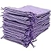 Leeyunbee 30PCS 10x15cm Sachets en Jute, Pochettes Sachets en Lin, Sac Cadeau réutilisable, Sacs en Jute Avec Cordon De Serrage pour Bijoux Cadeau Fête Anniversaire Noël Mariage DIY (Violet Clair)