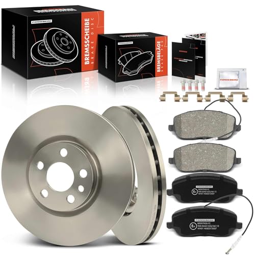 Frankberg 2x Bremsscheiben + 4x Bremsbeläge mit Bremsenschmiermittel Vorne
