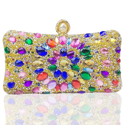 Image of Sparkly Women's Evening Clutch Purses Rhinestone Bag Luxury Handbags For Weddings Formal Prom Party