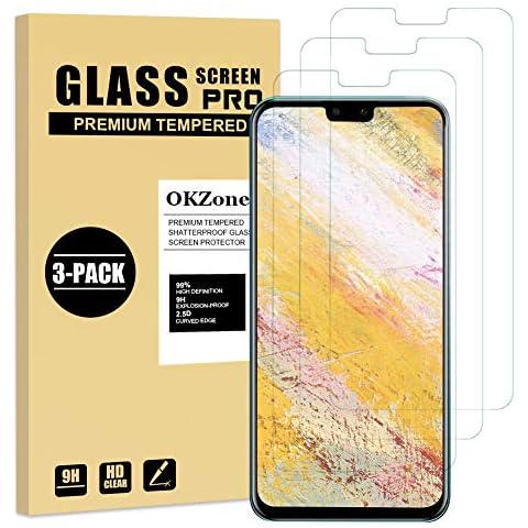 OKZone for Huawei Y9 2019 Screen Protector [3 PCS],9H Tempered Glass Screen Protector [0.26mm, 2.5D] Scratch Resistant Anti-Shatter Film for Huawei Y9 2019 Cover