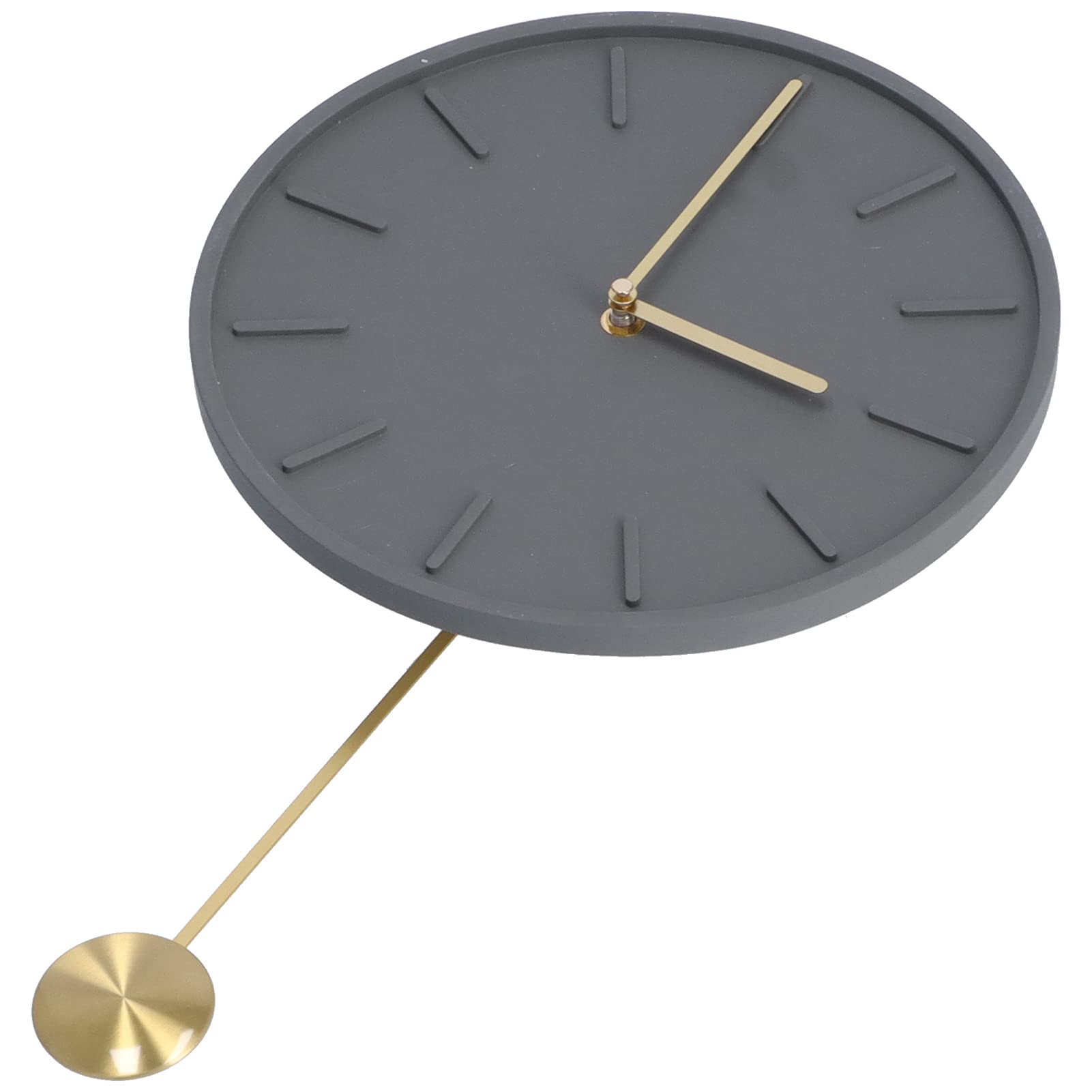 Reloj de Pared de Diseño Moderno con Péndulo Grande para el Hogar, Cafetería, Bar, Cemento, 27,5 Cm