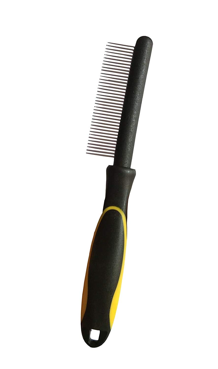 BLACK DOG Dog Imported Comb Stainless Steel Pin Dog Grooming Brush with Soft Grip Handle (Black Yellow) (B08HK6SLVP) Amazon Price History, Amazon Price Tracker