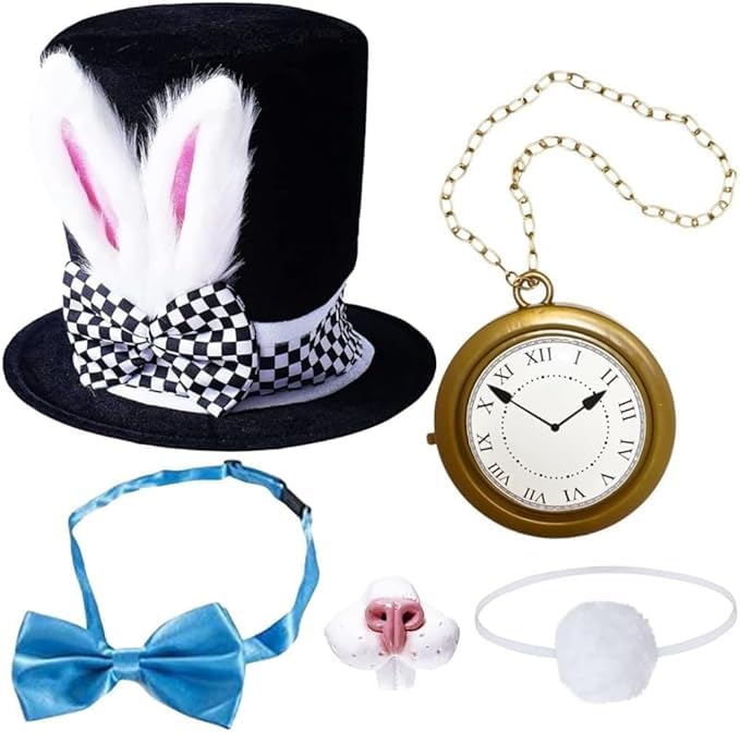 Chapeau de magicien avec oreilles de lapin en velours pour animer vos chasses aux œufs