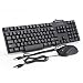 Wired Keyboard and Mouse Combo, Computer USB Office Keyboard with 6 Feet USB Cable and 3 Button Mouse, Support Windows 10/ 8 / 7 / Vista / XP, Mac, Linux, Black, Gofreetech