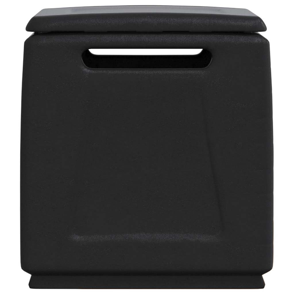 Garten-Aufbewahrungsbox 130 L wetterfest mit Deckel 54x53x57 cm aus 100% PP Dunkelgrau Schwarz für Kissen Auflagen Stauraum Balkon Terrasse Outdoor Schutz