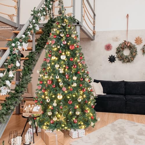 9Zh&K JR-SDS-16-10FT5090 10Ft Pre-Lit 1200 Led Lights 10 Modes Color Changing Christmas Pine Tree thumb #7