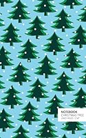 Christmas Tree Notebook: (Powder Blue Edition) Fun notebook 96 ruled/lined pages (5x8 inches / 12.7x20.3cm / Junior Legal Pad / Nearly A5) 1724559818 Book Cover