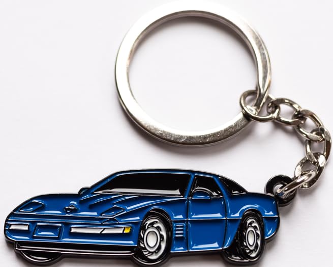 Whitaker World LLC C4 Metal keychain C4 Corvette keychain (Admiral Blue)