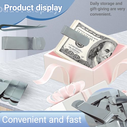 Slim Money Clips 24pcs Metal Money Clip Stainless Steel Money Clips Minimalist Wallet Clip Closure - Silver3