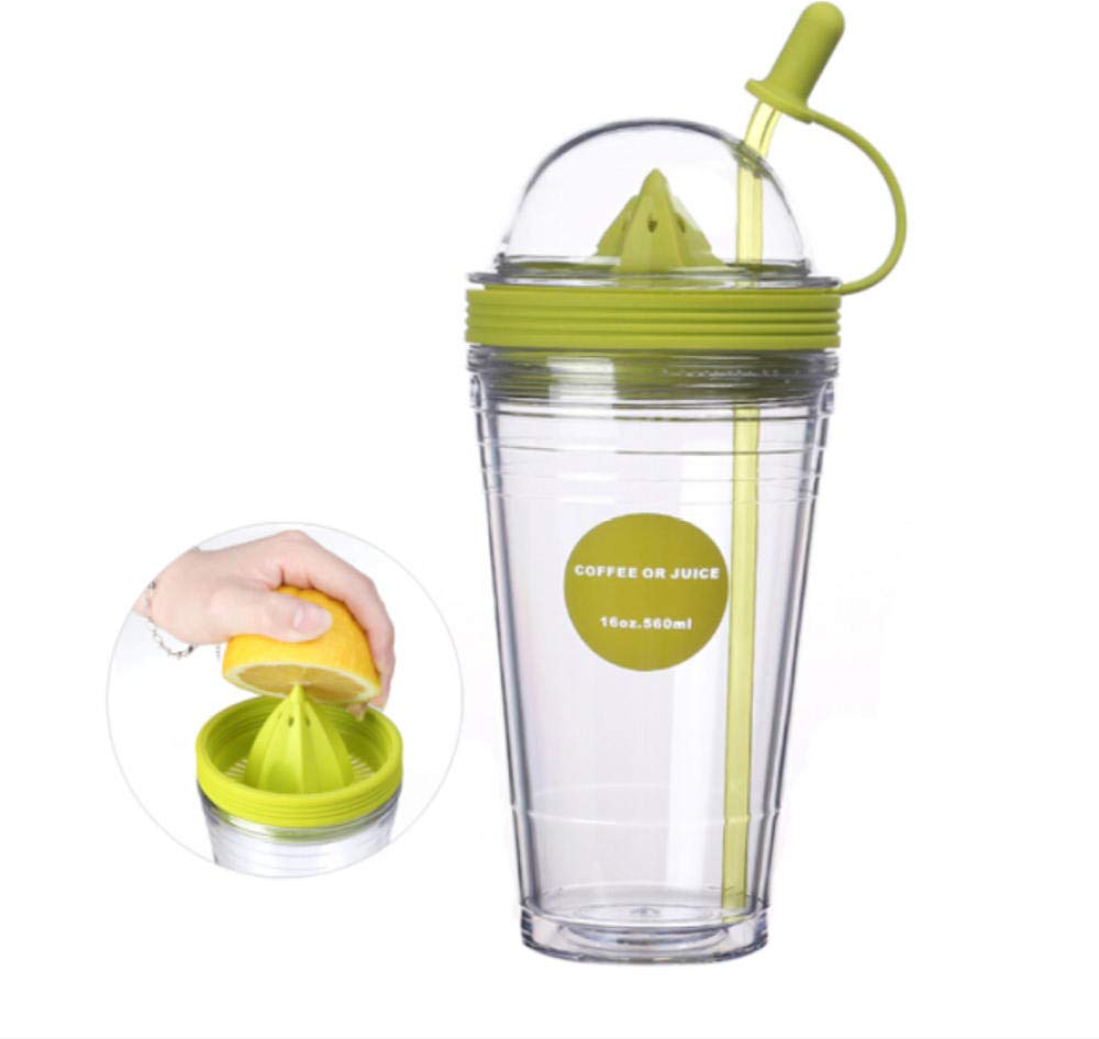 Vaso de jugo creativo con diseño ergonómico de plástico resistente a impactos cotidianos