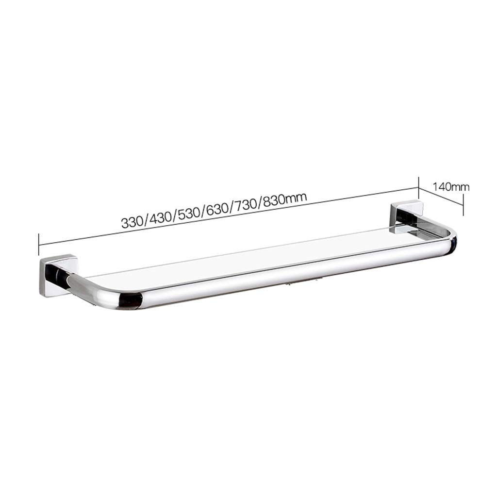 Estante de vidrio para baño Vidrio templado de 8 mm de espesor Estante de almacenamiento de cocina de Acero inoxidable 304 Tocador Estante de vidrio estante de baño de vidrio (Color: Estilo
