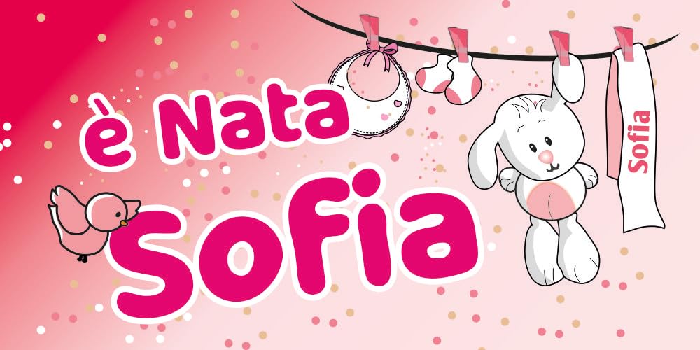 STRISCIONE FONDALE - CONIGLIETTO PELUCHE - IN CARTA O IN BANNER PVC ANCHE DA ESTERNO GARANZIA 5 ANNI (500X100, BANNER)