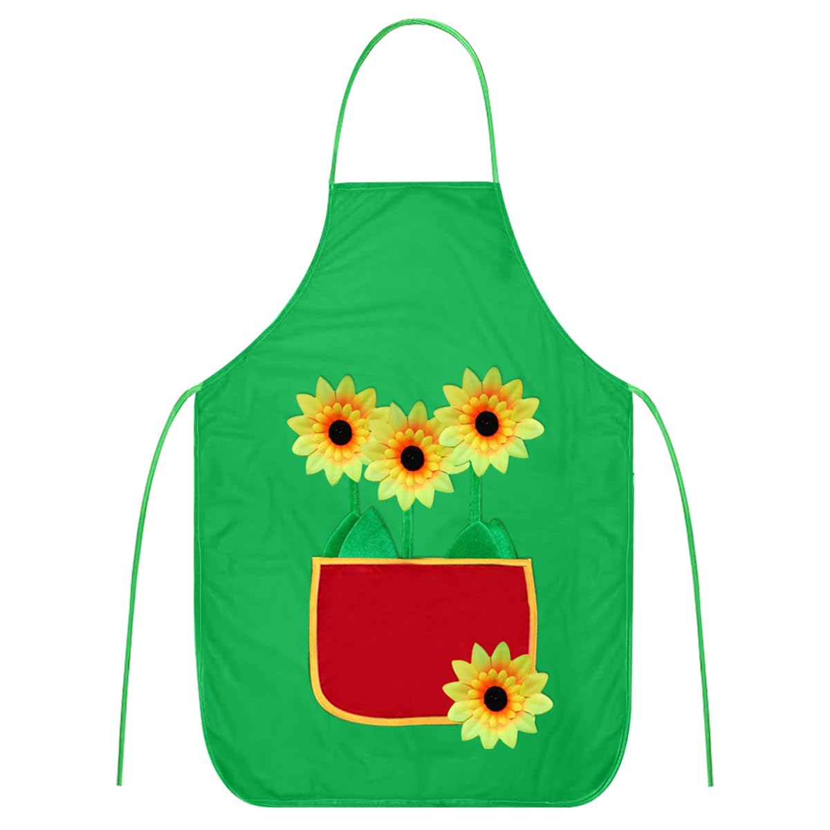 Tablier de Jardinier Tournesol, Costume de Jardinier, Tablier Barbecue avec Poche pour Barbecue, Restaurant, Café, Jardinage