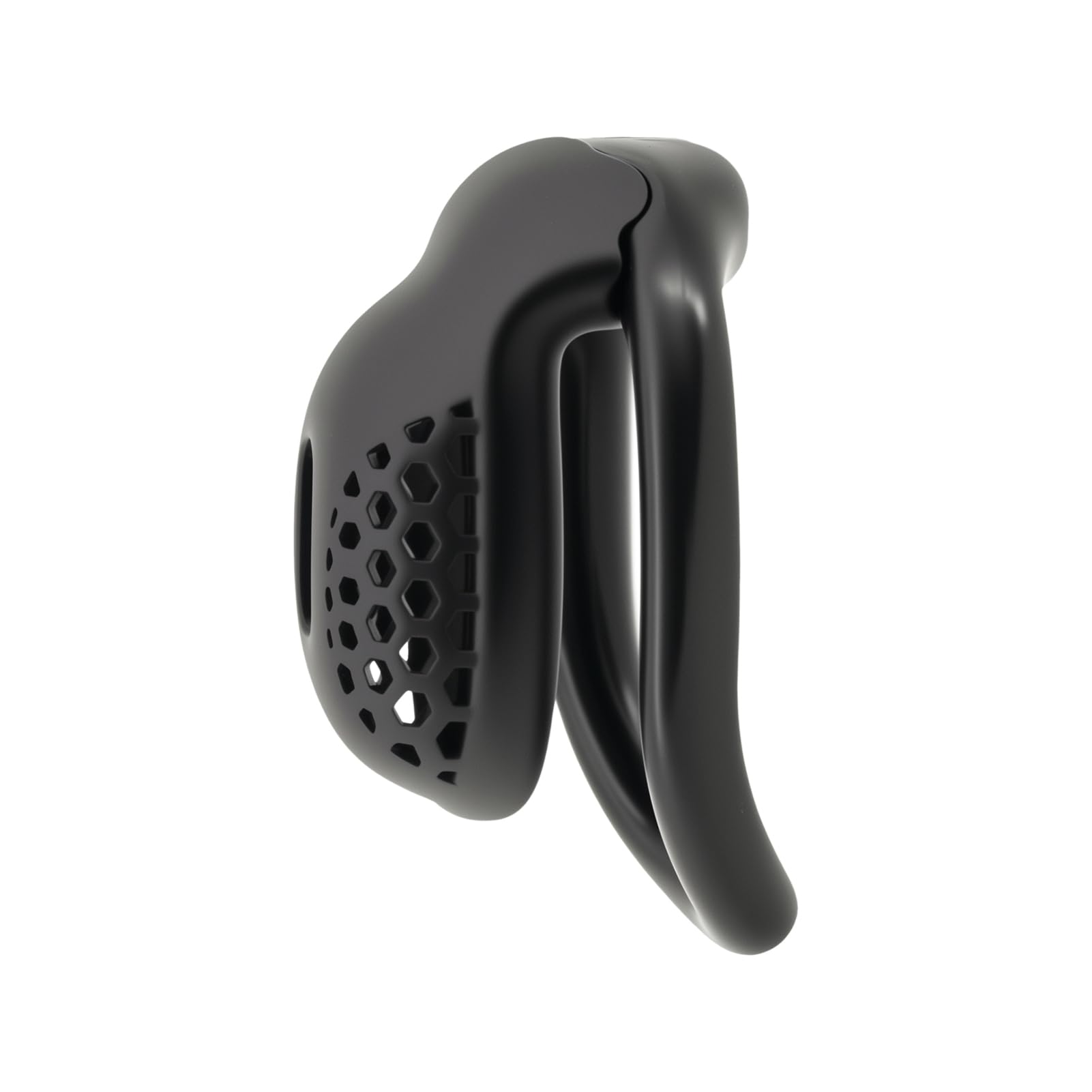 Honeycomb Mesh Chastity Device with Large Urinal Opening Sissy Chastity Cage Invisible Locking for Male Penis Bondage and Concealment (Black)