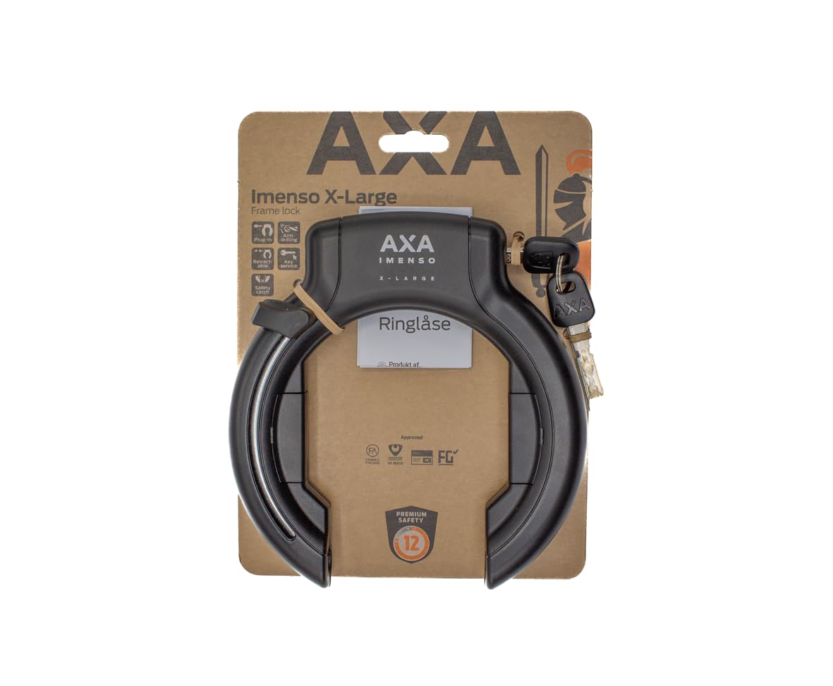 AXA Imenso XL - Candado para cuadro AZ, color negro, talla única