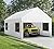 Walsunny Carport 10x20ft Heavy Duty Carport Canopy with Roll-up Ventilated Windows, Portable Garage with Removable Sidewalls, Car Canopy with All-Season Tarp for Car, SUV, Truck, Boat