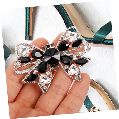 Boucle de chaussure arc de mariée Healvian avec strass de haute qualité pour escarpins