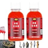 NGPCLYINYI 2PCS Red 40 Fishing Liquid, Red Ink Fishing,Fishing Bait,Red Fish attractants, Fishing Liquid Bait, Bait Fish Additive,Fish Lure Attraction Enhancer for Trout, Cod, Carp, Bass(100ml*2)