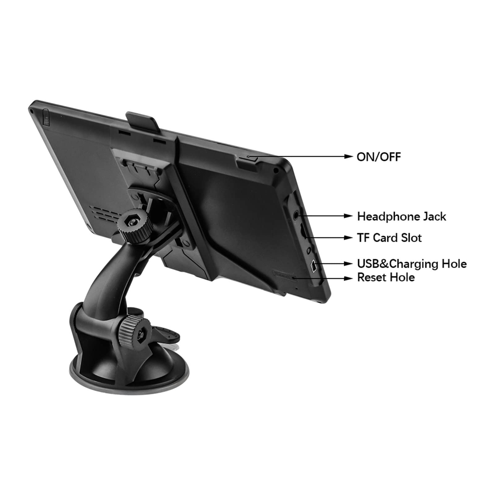 7. "HD. Auto GPS Navigazione FM. Touchscreen della mappa più recente Bluetooth-compatibile 8 g 256m Sistema di navigazione for Camper Truck Automobile Vehicle. Per Auto, Camion, Camper (Size : EU)