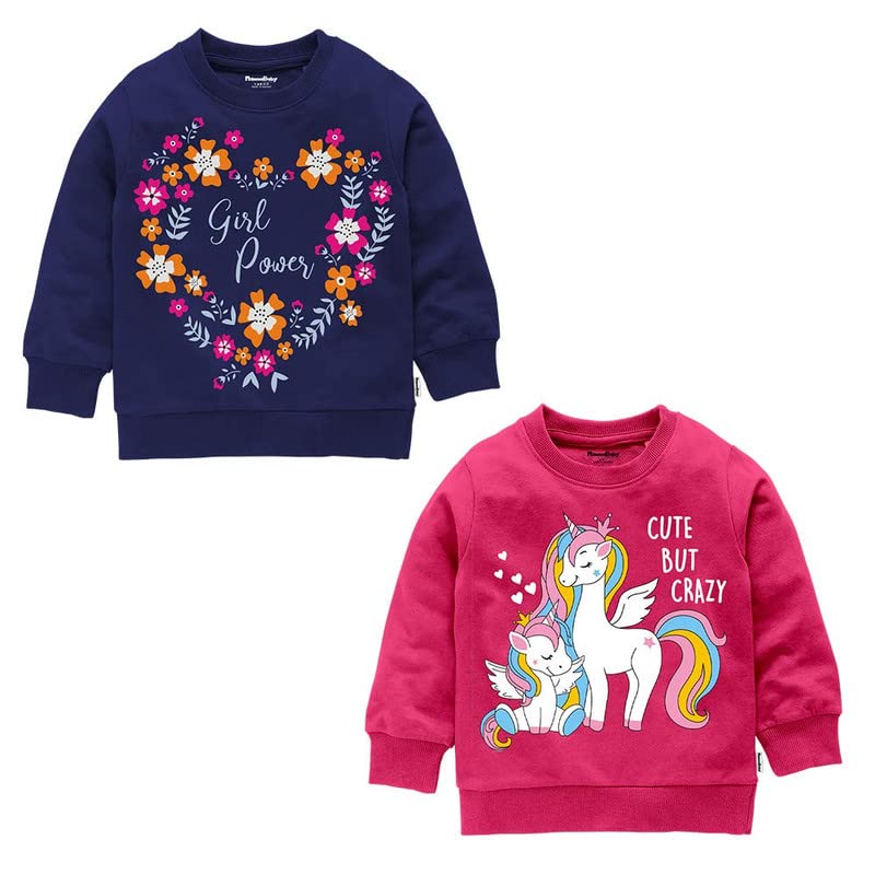 NammaBaby Girls Cotton Round Neck Sweatshirt