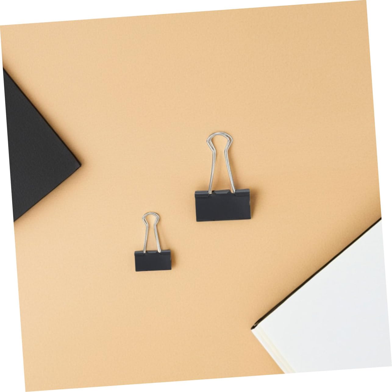 SHINEOFI 120 Piezas Clips de Carpeta de Metal Clips Pequeños para Papel Sujetadores Metálicos para Papel Abrazaderas Metalicas para Carteles de Suministros de Oficina