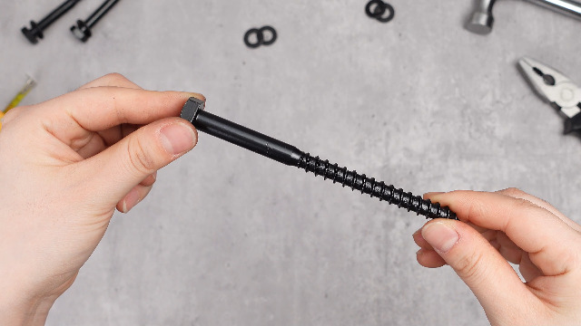 Image of Tandefio 50 Pack 3 /8''X 5'' Lag Bolts Screw with Washer Galvanized, Black