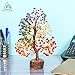 FASHIONZAADI 7 Chakra Tree - Crystal Bonsai Tree - Spiritual Decor - Spiritual Gemstones - Sculptures Home Decor - Crystal Gifts - Gemstone Tree - Tree of Life Decor - Desk Decorations